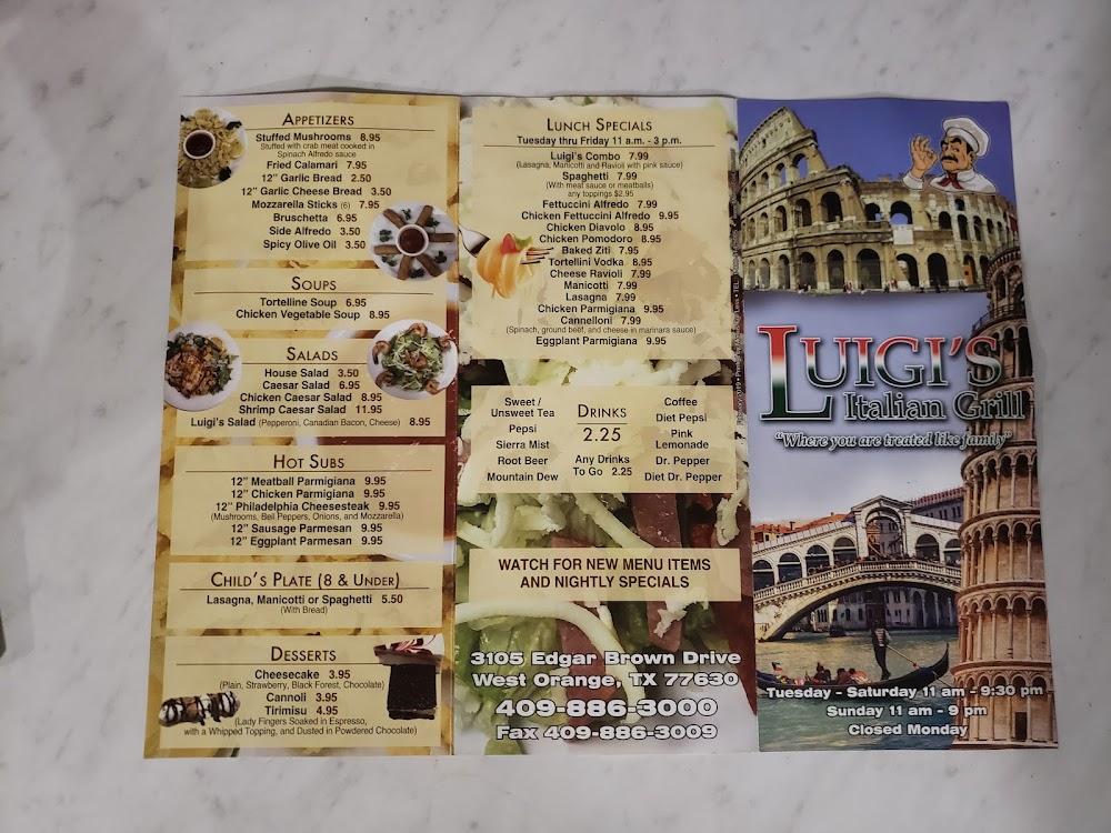 Luigis Italian Grill Menu image 4